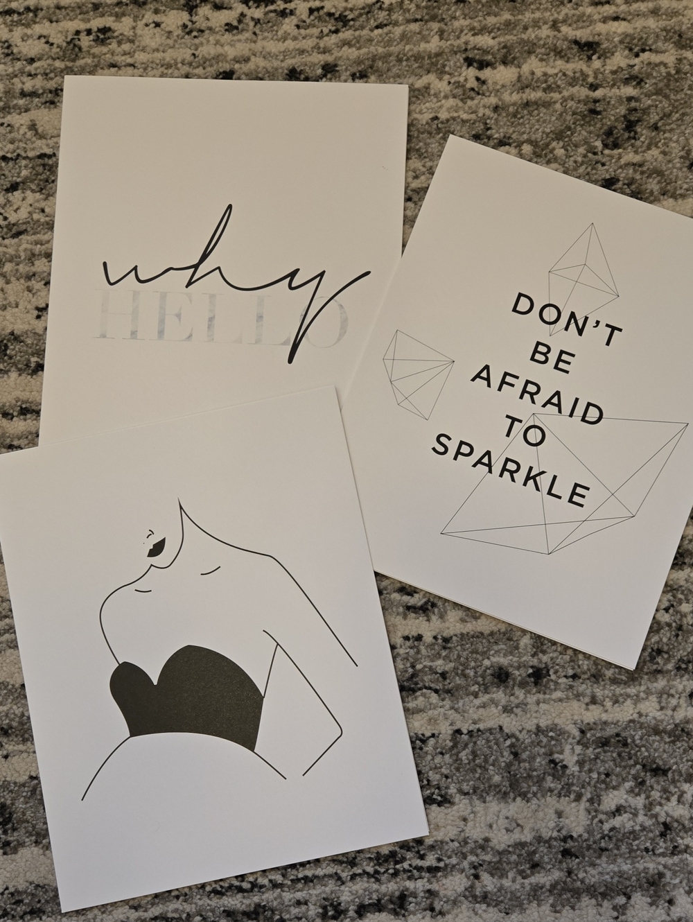 Minimalist Black & White Home Art Print Set